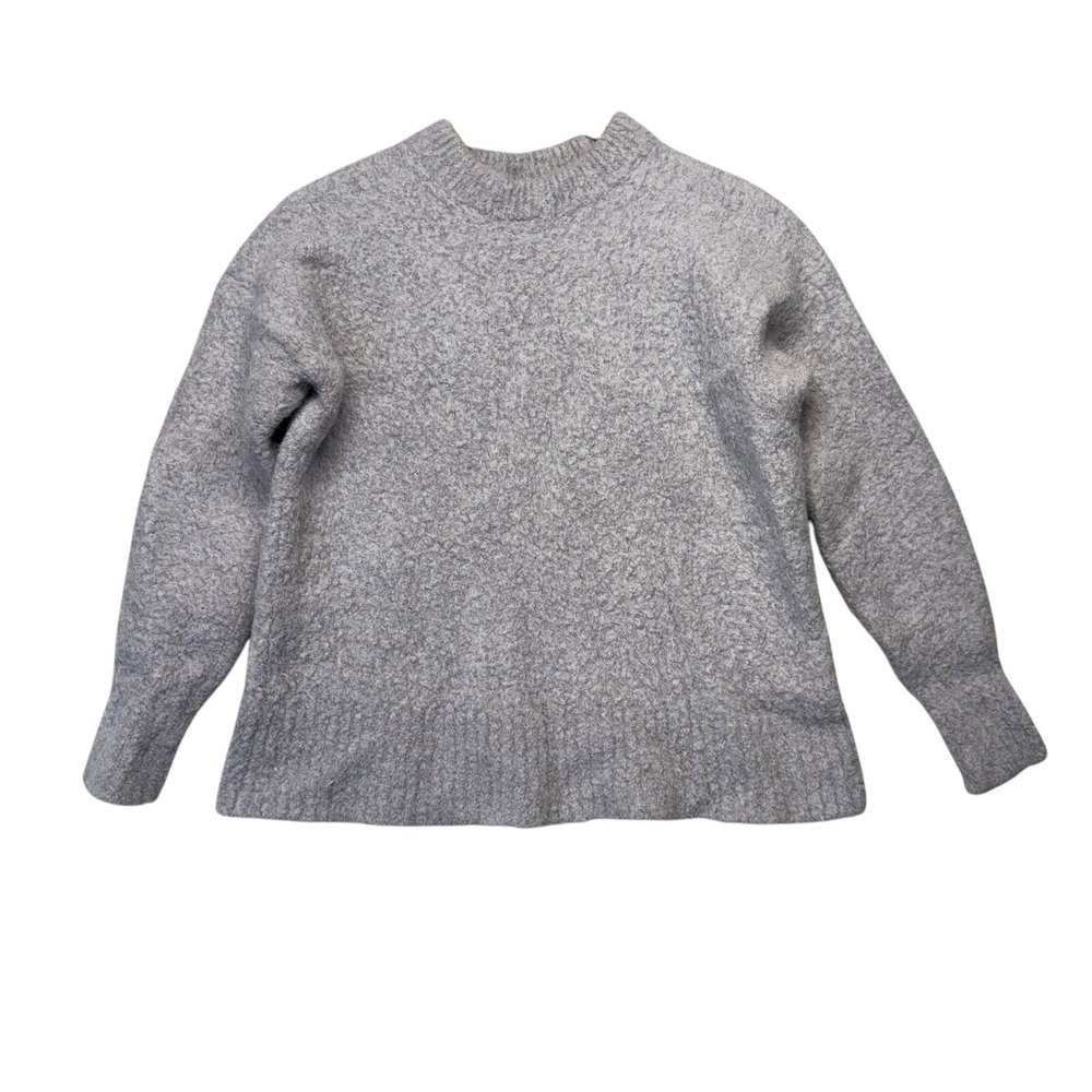 Jenni Kayne Womens Sweater XS Gray Crew Neck Alpaca Merino Wool